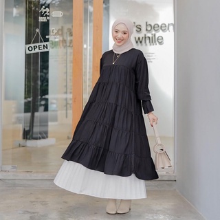 Ff Cempaka Tunic Full Rufle / MIDI DRESS / Monic LONG TUNIK RUFFLE / ELLENA TUNIK ชุดเดรสยาว สําหรับผู้หญิง