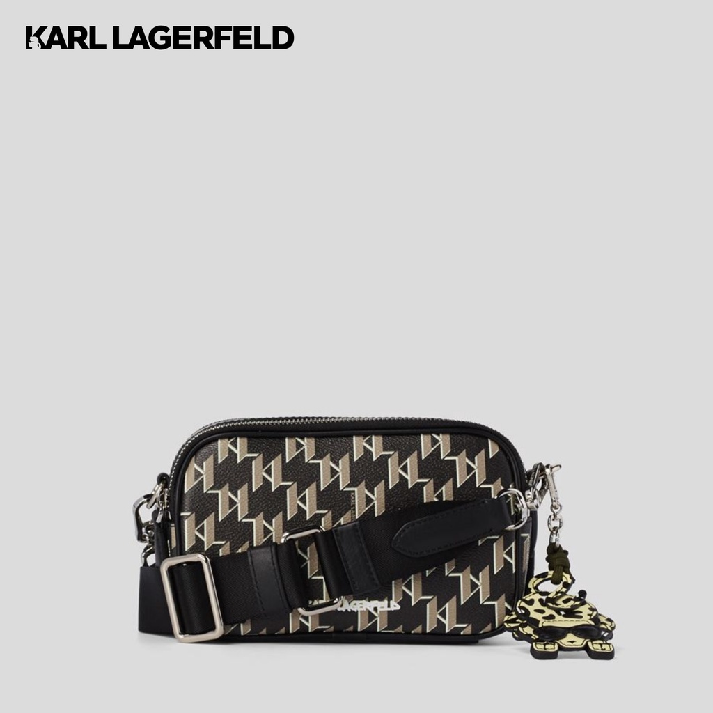 Karl Lagerfeld K/Monogram Jacquard Camera Bag - Black