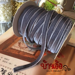 1y 10mm PDR0025 ริบบิ้น ผ้ากำมะหยี่ ขนาดเล็ก 10 มิล x ความยาว 90 เซนติเมตร Velvet Ribbon