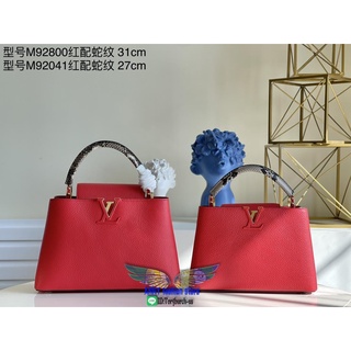M92800 Louis&amp;vuitton LV Capucines BB top-handle handbag crossbody shopping tote travelling holiday bag