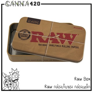 RAW Metal Box กล่องเหล็กอเนกประสงค์ขนาด RAW Metal Tin Box Reusable Storage Box กล่อง กระปุก เก็บของ ตลับเหล็ก จัดเก็บ420