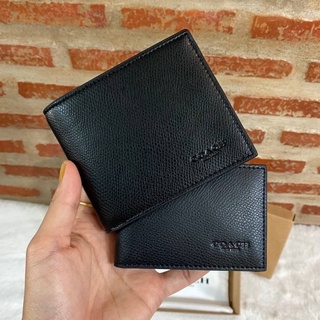 coach short wallet with signature canvas