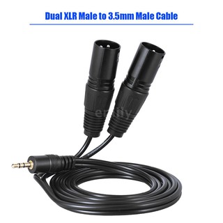 สินค้า สายเคเบิ้ล 1.5 เมตร / 5 ฟุต Dual XLR Male to 3.5 มม. Male Plug