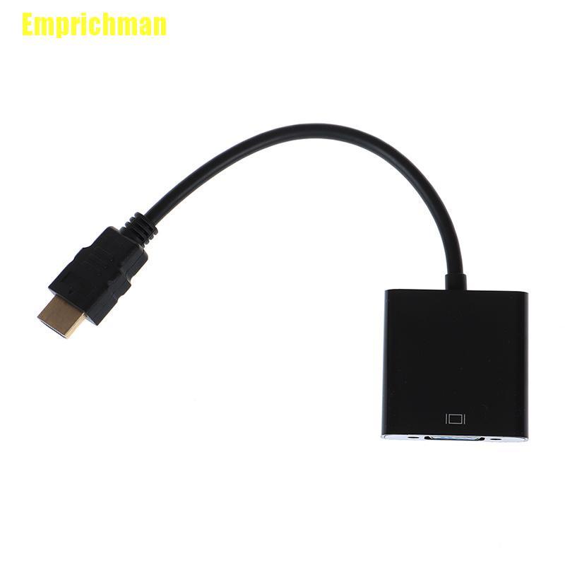 emprichman-สายเคเบิ้ลอะแดปเตอร์โปรเจคเตอร์-hdmi-to-vga-hdd-สีดํา