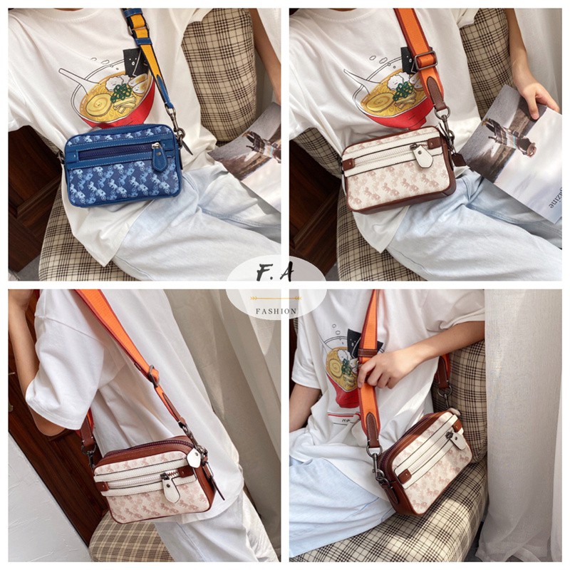 f-a-ของแท้-100-coach-89084-ขายด่วนกระเป๋าผู้ชายสไตล์ใหม่-สไตล์-unisex-กระเป๋ากล้อง-กระเป๋าสะพายข้าง-พิมพ์แคร่