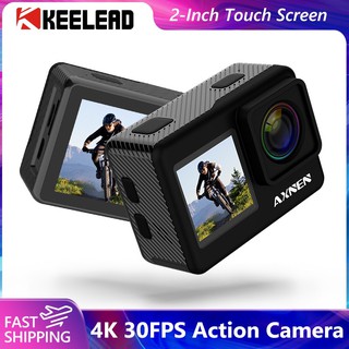 สินค้า AXNEN A10 Ultra HD 4K 30FPS 20MP Action กล้อง Touch Screen รีโมทคอนโทรล Vlog กล้อง 1080P 60FPS EIS 30M กันน้ำกีฬา Cam