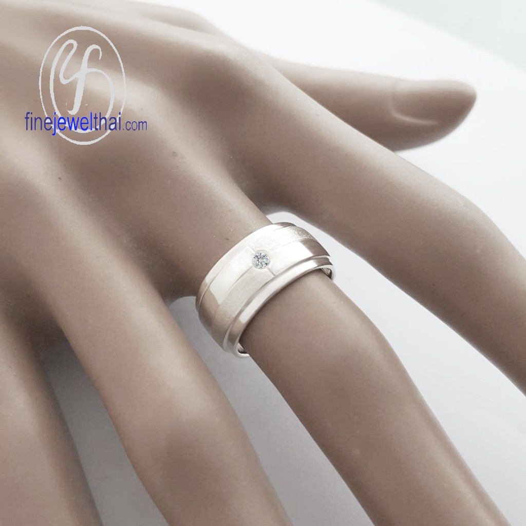 finejewelthai-แหวนเพชร-เพชร-แหวนหมั้น-แหวนแต่งงาน-diamond-cz-wedding-ring-silver-white-gold-r3039cz