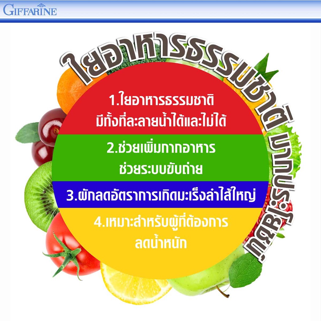 ไฟเบอร์-ไฟเบอรีน-กิฟฟารีน-giffarine-fiberine-ผลิตภัณฑ์เสริมอาหารใยอาหารชนิดเม็ด-ช่วยระบบขับถ่าย-ควบคุมน้ำหนัก