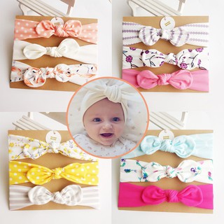 3PC Baby Headbands Turban Knotted Infant Hairbands