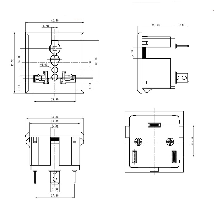 ปลั๊กไฟ-pdu-3-ขา-ตัวเมีย-250v-13a-สำหรับ-ปลั๊กพ่วง-ปลั๊กไฟฟ้า-สีดำ