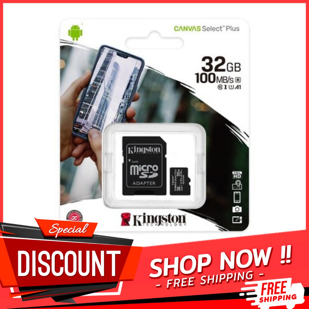 สินค้าพร้อมส่ง-micro-sd-card-32-gb-class-10-kingston-แท้-100-สำหรับใช้งานกับกล้องวงจรปิด-กล้องติดรถยนต์-ประกันบริษัท