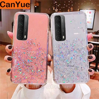 Huawei Y7a Y7p (2020) P Smart (2021) Y7 Pro (2019) Bling Glitter Silicone Case Y7A Y7P Y7Pro Luxury Sequins Powder Soft TPU Cover Crystal Protective Flexible Shine Casing for huawei Y 7a 7p 2020 y7 7Pro 2019 P smart / 2021