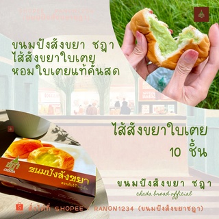 ภาพหน้าปกสินค้าขนมปังสังขยา ชฎา ไส้สังขยาใบเตย | กล่อง 10 ชิ้น  | Chada Bread Official | Pandan Coconut Custard Bun ที่เกี่ยวข้อง