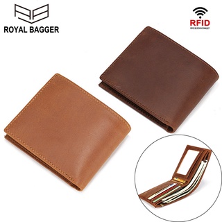 Real cowhide mens short wallet