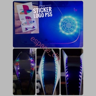 PS5:แถบไฟสี RGB LED Light Strip สำหรับตกแต่งเครื่อง PS5 รุ่นใส่แผ่นและดิจิตอล สินค้าจัดส่งจากไทย