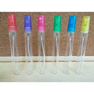 ขวดสเปรย์ ปากกาใสฝาสี10ml(ราคาเป็นแพ็ค12ชิ้น)