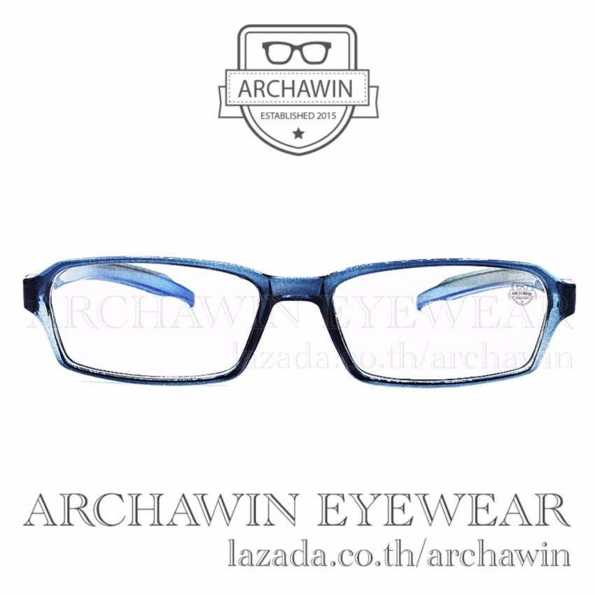 archawin-แว่นตากรองแสง-แว่นกรองแสง-กรอบแว่นตา-แฟชั่น-เกาหลี-ทรงสี่เหลี่ยม-classic-square-รุ่น-narita-light-blue