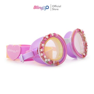 BLING2O แว่นตาว่ายน้ำเด็กสีสดใส ยอดฮิตจากอเมริกา CUP CAKE PINK BERRY ถ่ายรูปสวย ป้องกันฝ้าและ UV สายซิลิโคนนิ่มไม่พันผม