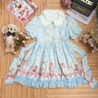เดรส โลลิต้า อก 38 นิ้ว แบรนด์ญี่ปุ่นมือสอง สภาพดี Lolita