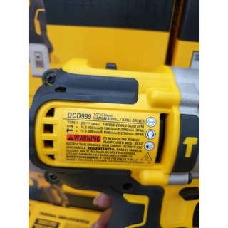 ภาพขนาดย่อของภาพหน้าปกสินค้าDEWALT DCD999N DCD999B DCD999 สว่านกระแทกไร้สาย 20V (ตัวเปล่าไม่รวมแบต) (Brushless Motor) จากร้าน thw_toolshop บน Shopee ภาพที่ 8