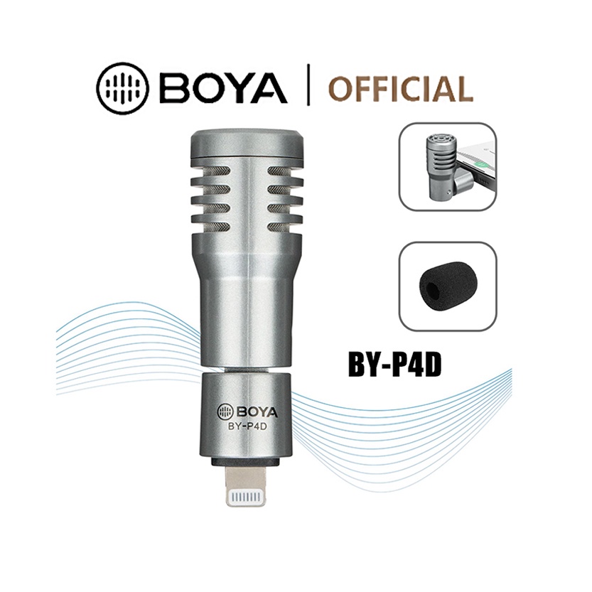 boya-by-p4d-lightning-ไมโครโฟนขนาดเล็ก-90-ไมโครโฟนรอบทิศทาง-หัวเอียง-สําหรับอุปกรณ์