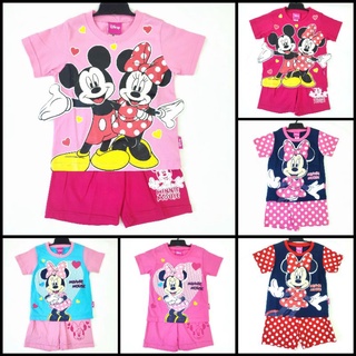 ชุดเด็ก เสื้อยืด+กางเกง มินนี่เม้าส์ Minnie mouse  (ลิขสิทธิ์แท้)