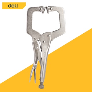 Deli คีมล็อค ตัวซี คีมล็อก คีมล็อกตัวซี คีมล๊อค คีมล๊อก ตัวC 11 นิ้ว คีม C Clamp Locking Pliers