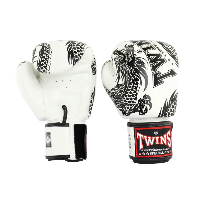 ของแท้-100-นวมชกมวย-fbgvl3-49-twins-white-black-flying-dragon-boxing-gloves