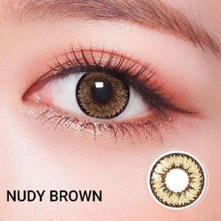 💟 Nudy ( Babydoll  ) brown gray -00 ถึง -1000 Wink  Sweety plus Pitchylens Pretty Doll Contactlens บิ๊กอาย คอนแทคเลนส์