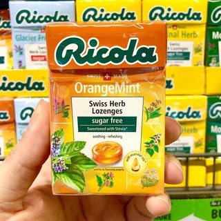 ริโคลา ลูกอมสมุนไพร ปราศจากน้ำตาล (40กรัม)   ออเรนจ์ มินต์ (Orange Mint)