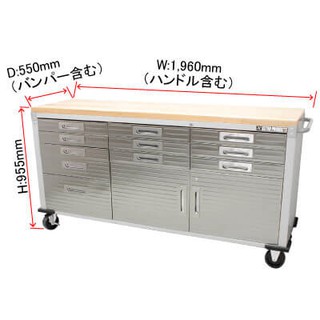 Sold Out รถเข็นเครื่องมือช่างขนาดใหญ่ท้อปไม้ ตู้เครื่องมือช่าง ไม่ประกอบ Unassembled Wide Tool Cabinet