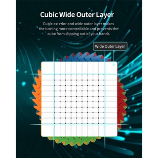 Moyu Meilong ลูกบาศก์ความเร็ว 11X11 11x11x11 11 ชั้น ไร้สติกเกอร์ 90 มม.
