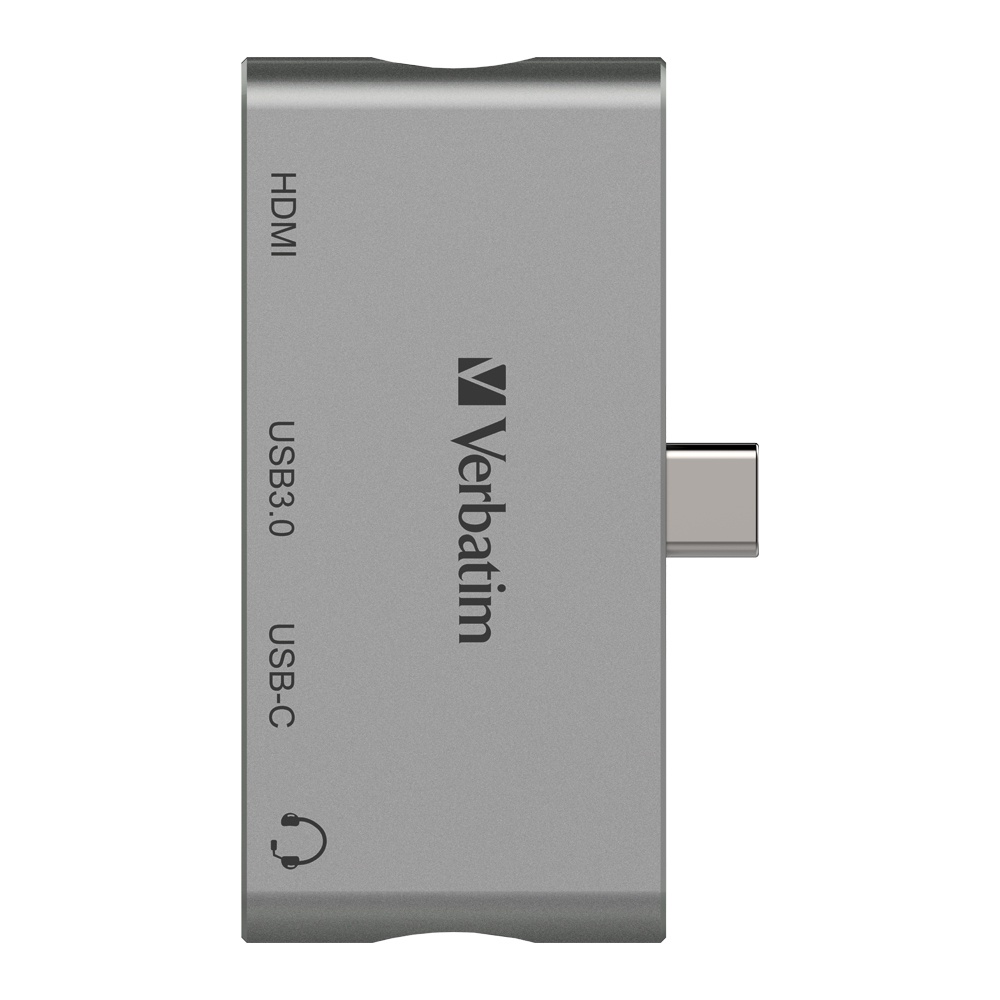 verbatim-4-in-1-pd-charging-type-c-hub-with-hdmi-usb-3-0x2-type-c-pd-amp-3-5-aux