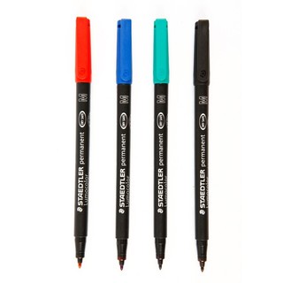 ภาพขนาดย่อของสินค้าปากกาลบไม่ออก STAEDTLER Permanent Lumocolor น้ำเงิน / แดง / ดำ S / M / F