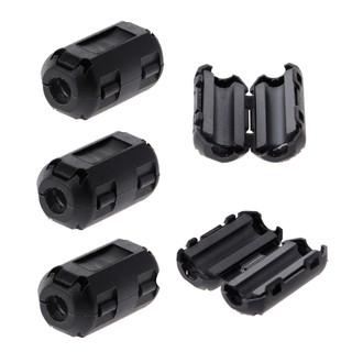 5 Pcs 5mm Clip-On Ferrite Ring Core Noise Suppressor EMI RFI Clip Cable！