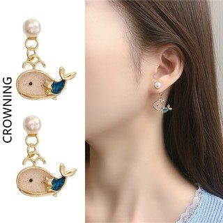 ญี่ปุ่นและเกาหลีใต้ต่างหูปลาวาฬน้อยน่ารักนักเรียนต่างหูป่า C12
