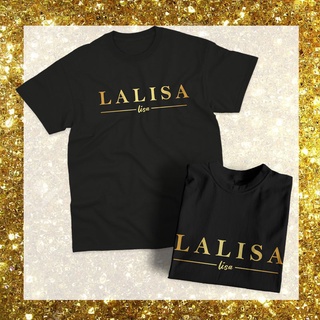 ผ้าฝ้าย 100%เสื้อlisa 🤟เสื้อยืดแฟนคลับ🤟 LALISA SOLO สกรีนทองS-3XL