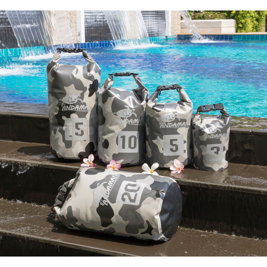 กระเป๋ากันน้ำ-100-ลายพราง-15-ลิตร-100-waterproof-bag-camouflage-15l