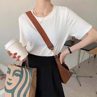 เสื้อยืดคอกลม แขนสั้น สีพื้น แบบเรียบง่าย สไตล์ญี่ปุ่น แฟชั่นฤดูใบไม้ผลิ สําหรับผู้หญิง 2022