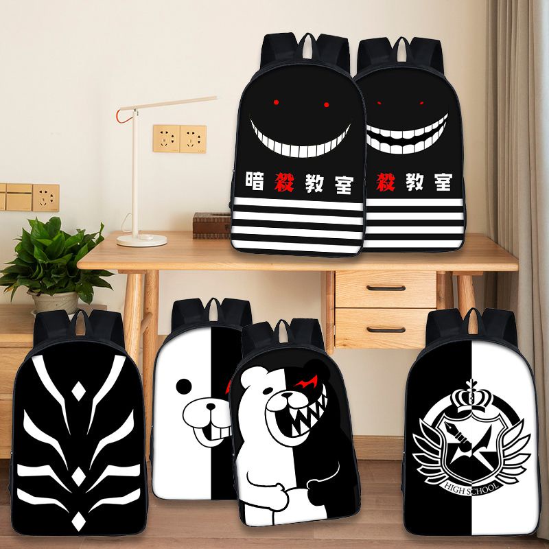 ขายดี-danganronpa-monokuma-กระเป๋าเป้สะพายหลัง-กระเป๋านักเรียน-สําหรับเดินทาง-กลางแจ้ง