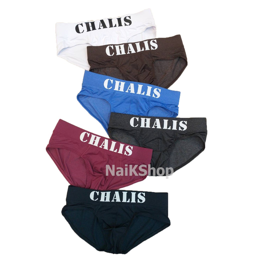 ภาพหน้าปกสินค้ากางเกงในชาย CHALIS Sport Briefs ผ้ามัน จากร้าน naikshop บน Shopee