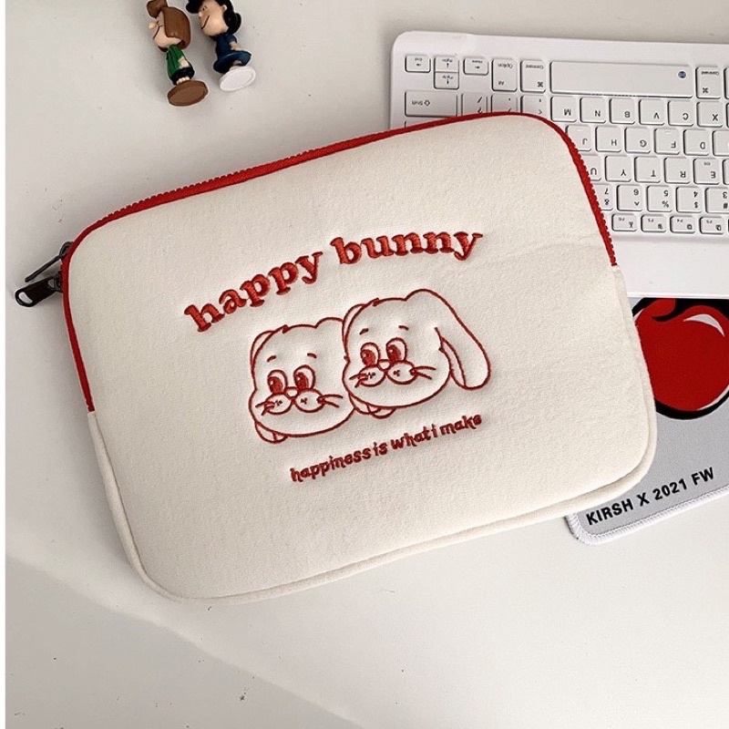 พร้อมส่ง-happy-bunny-ซองแท็บเล็ตลายใหม่-ขนาด11-13นิ้ว