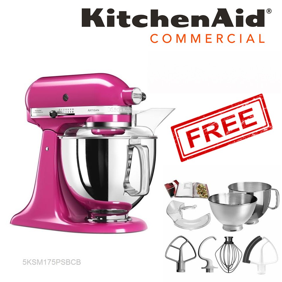 KitchenAid 5KSM175PSECB Artisan Mixer 4.8 Lt.Cranberry Shopee