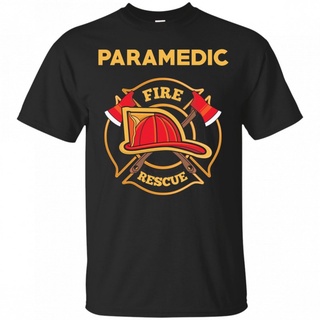 ใหม่ เสื้อยืดคอกลม แขนสั้น ผ้าฝ้าย พิมพ์ลายกู้ภัย Fire Rescue Department Paramedic EMT EMS Firemen แฟชั่นฤดูร้อน สําหรับ