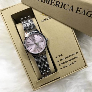 นาฬิกา AMERICA EAGLE แท้กันน้ำ 100%  สายเลส ขนาดหน้าปัด 28 mm แถมฟรีถ่านสำรอง