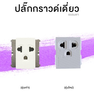 ปลั๊กกราวด์เดี่ยว เต้ารับ ธรรมดา