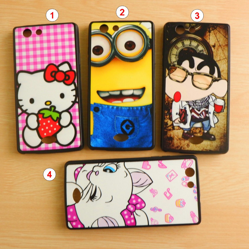 oppo-neo5s-joy5-เคสขอบนิ่มเส้นนูน-การ์ตูน