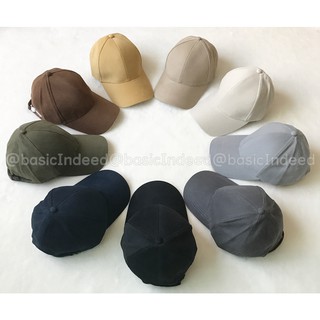 ภาพขนาดย่อของสินค้าBasic Indeed หมวกแก๊ป หมวกเปล่า ทรงสวย กว่า 30 สี