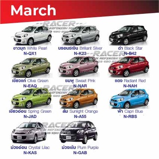 สีแต้มรถ NISSAN March / นิสสัน มาร์ช