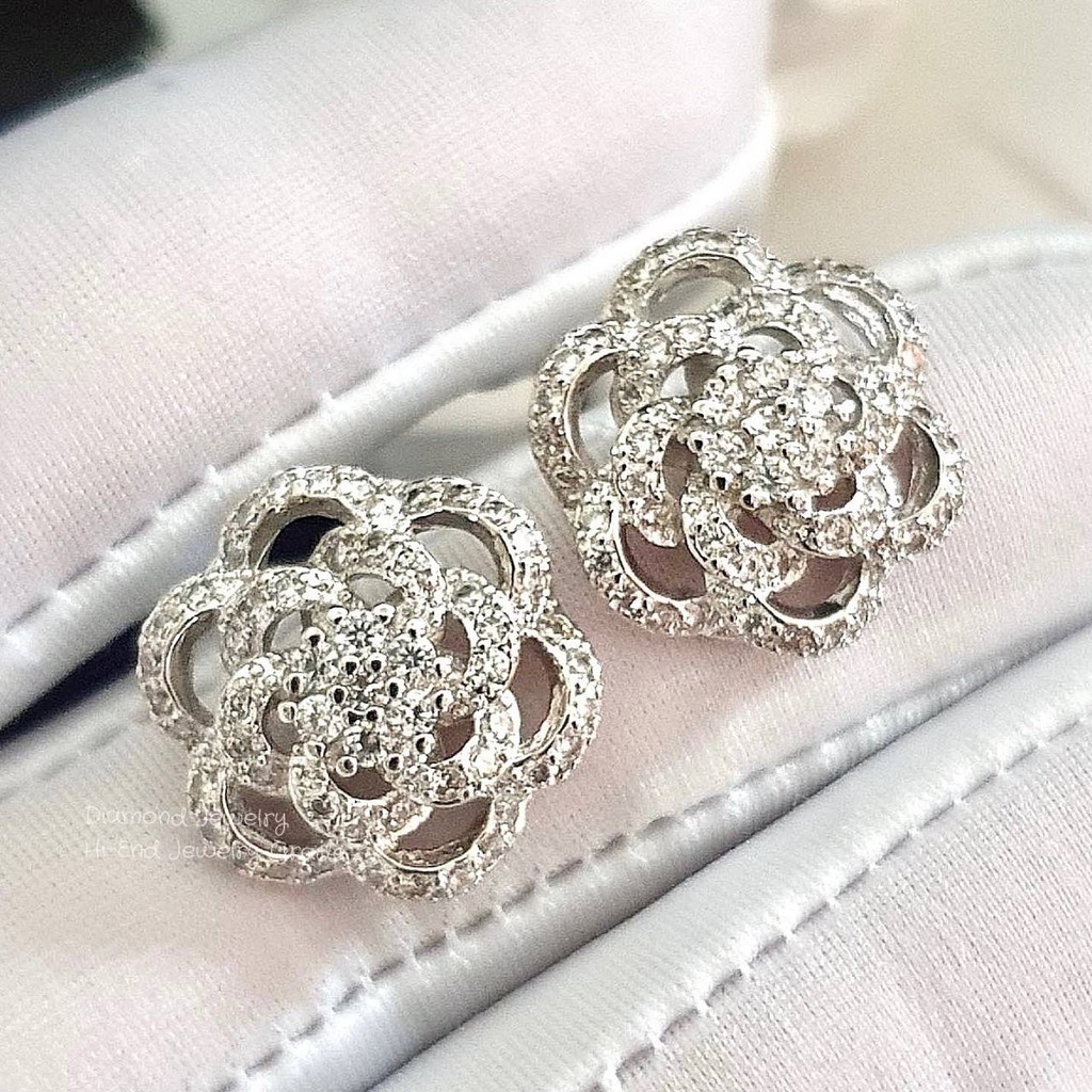 diamond-earring-งานเพชร-cz-แท้-งานสวยมว้ากกกกกถึงมากที่สุดคะ-รุ่นนี้แนะนำเลยค่ะ-เพชรเยอะ-เพชรน้ำขาวมากๆ